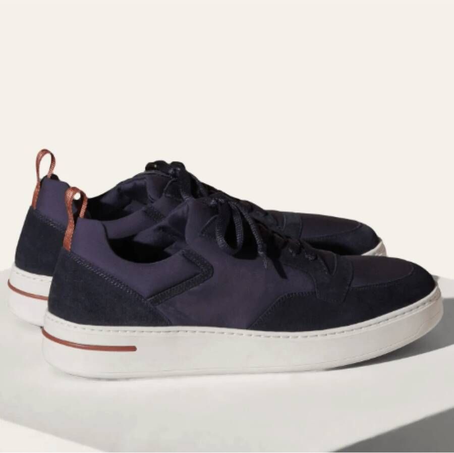 Loro Piana Blauwe Walk Sneakers met Platformzolen Blue Heren