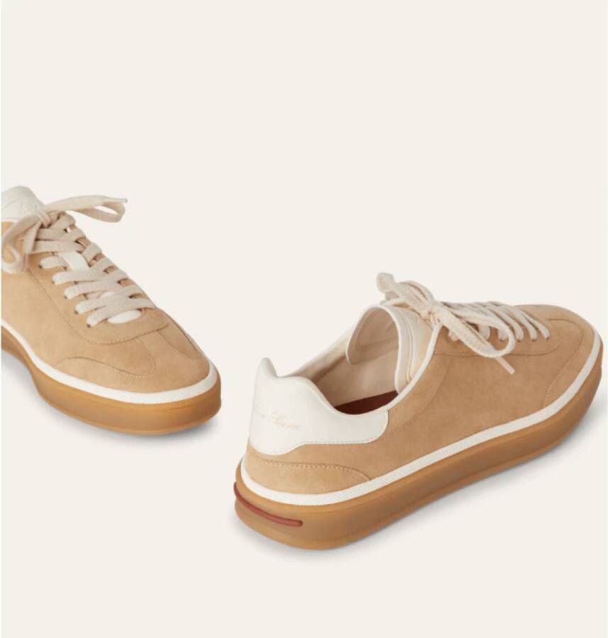 Loro Piana Kummel Tennis Walk Sneaker Caramel Cup Beige Dames