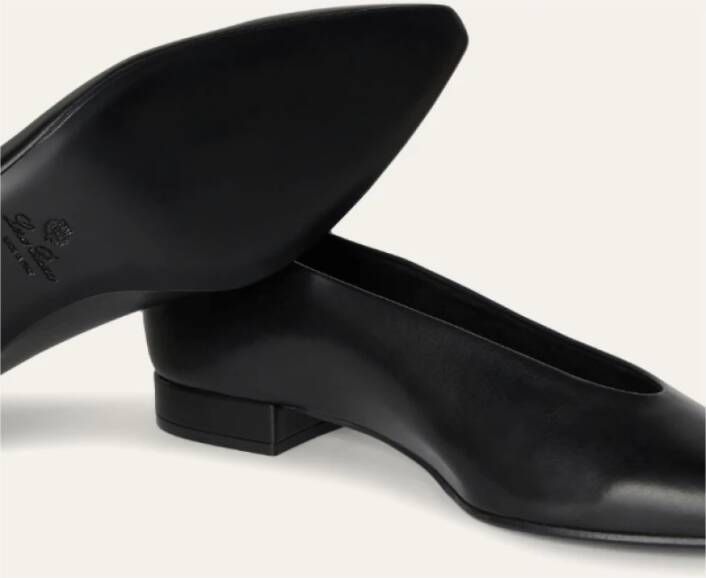 Loro Piana Zwarte Ballerina's van Kalfsleer Black Dames