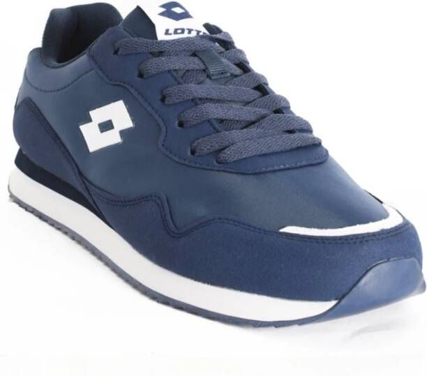 Lotto Blauwe Hardloopsneakers PU Leer Blue Heren