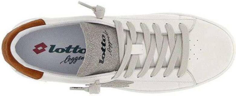 Lotto Gestreepte Handtekening Mode Sneakers White Heren