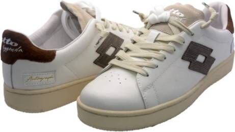 Lotto Witte leren Autograph Stripes 2 schoenen White Heren