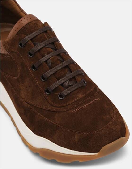 Lottusse Bruin kalfsleer Osaka vetersneakers Deportivo Cordones Brown Heren