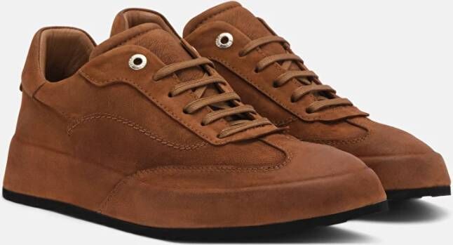 Lottusse Bruin Kalfsleer Puket Leren Veterschoenen Deportivo Cordones Brown Heren