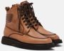 Lottusse Bruine Kalfsleren Harbour Veterschoenen Enkellaarzen Brown Heren - Thumbnail 2