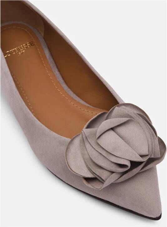 Lottusse Grijze Ballerina Carla Lambskin Gray Dames