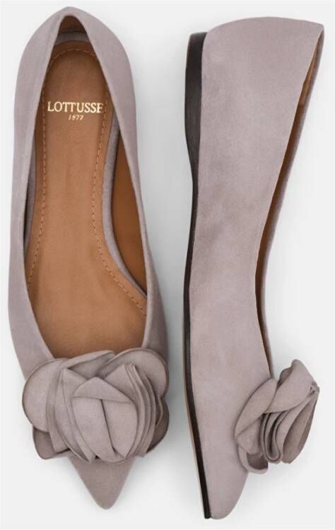 Lottusse Grijze Ballerina Carla Lambskin Gray Dames