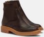 Lottusse Mocha Calfskin Bonaire Zipper Ankle Boots Brown Dames - Thumbnail 2