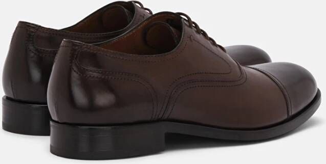 Lottusse Mocha Calfskin Lutton Oxford Shoes Brown Heren