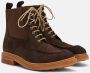 Lottusse Mocha Deer lederen Lace-Up Enkellaarzen Brown Heren - Thumbnail 2