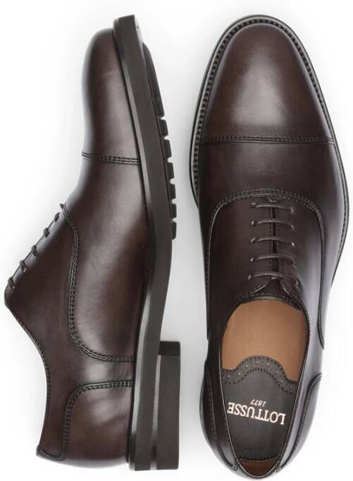 Lottusse Oxford Straight Toe Business Schoenen Brown Heren