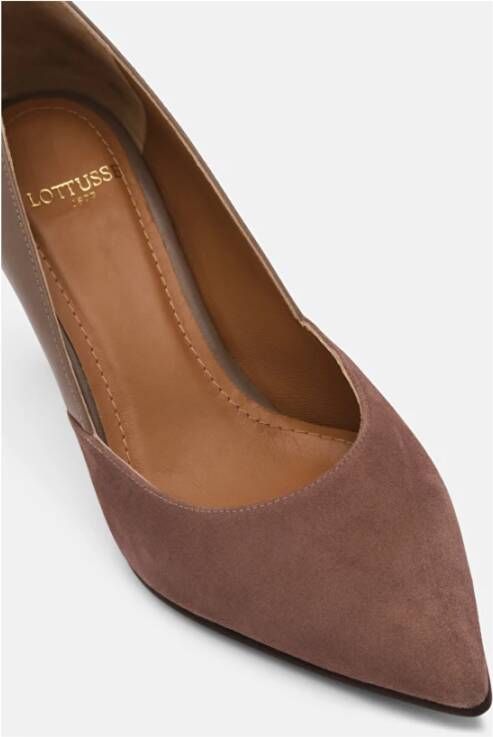 Lottusse Zwarte Lamsskin Carla Pumps Salon Brown Dames