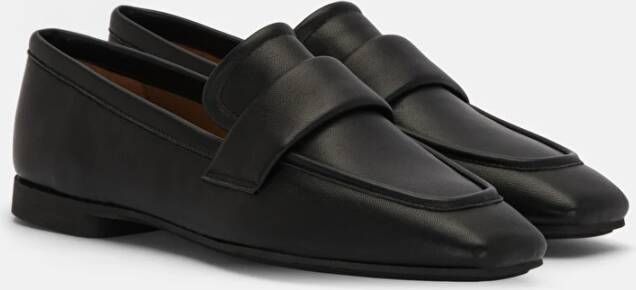 Lottusse Zwarte lamsskin Goya Drivers Loafers Mocasin Rijden Black Dames