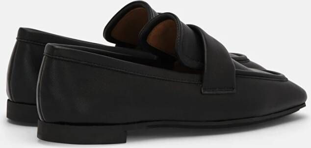 Lottusse Zwarte lamsskin Goya Drivers Loafers Mocasin Rijden Black Dames