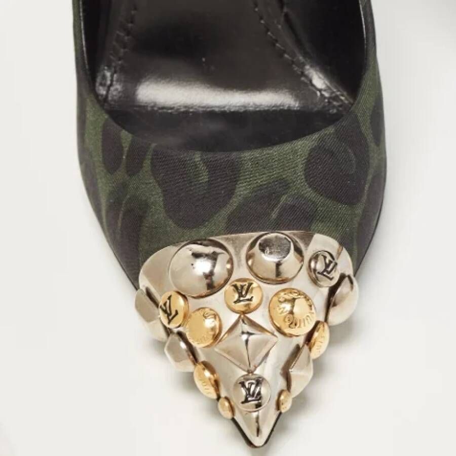 Louis Vuitton Vintage Pre-owned Canvas heels Green Dames