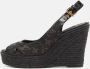 Louis Vuitton Vintage Pre-owned Denim sandals Black Dames - Thumbnail 2