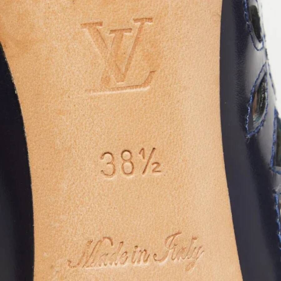 Louis Vuitton Vintage Pre-owned Leather heels Blue Dames