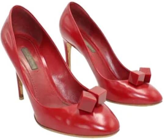 Louis Vuitton Vintage Pre-owned Leather heels Red Dames