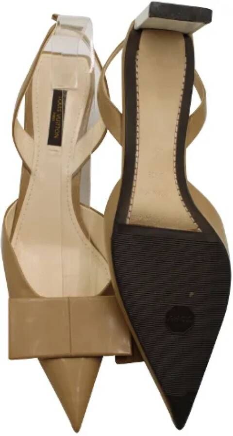 Louis Vuitton Vintage Pre-owned Leather sandals Beige Dames