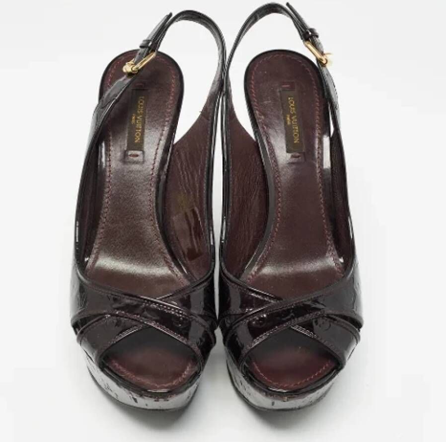 Louis Vuitton Vintage Pre-owned Leather sandals Black Dames