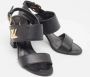 Louis Vuitton Vintage Pre-owned Leather sandals Black Dames - Thumbnail 4