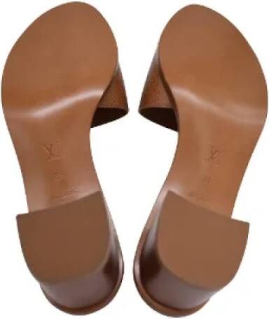 Louis Vuitton Vintage Pre-owned Leather sandals Brown Dames