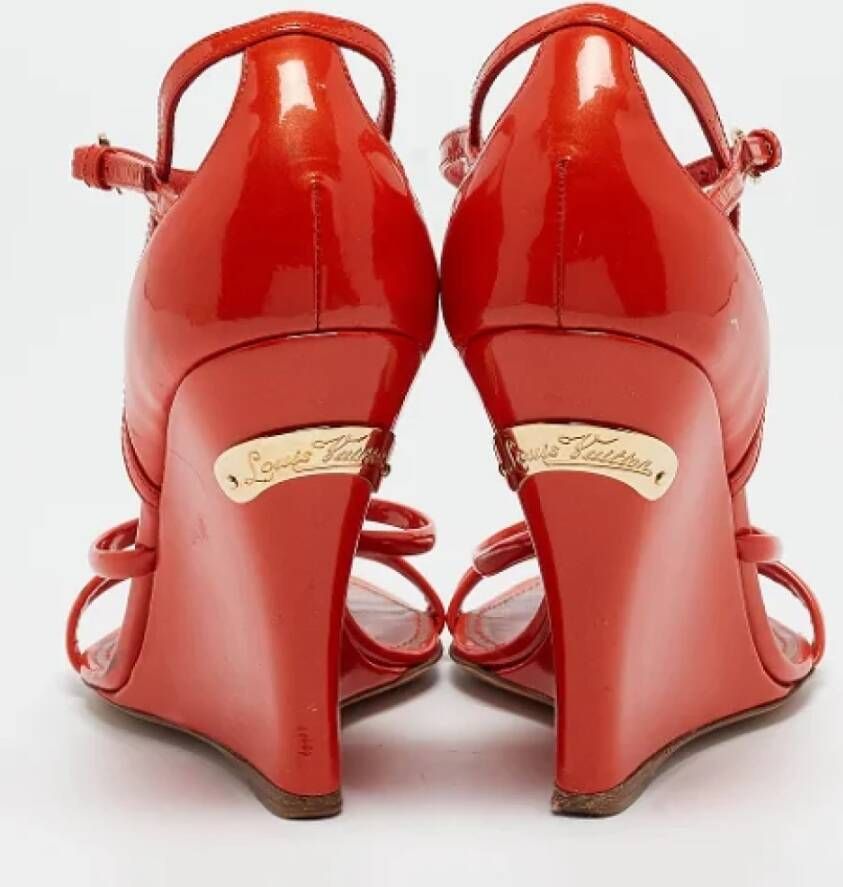 Louis Vuitton Vintage Pre-owned Leather sandals Orange Dames
