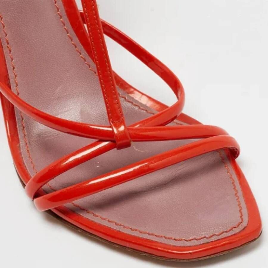 Louis Vuitton Vintage Pre-owned Leather sandals Orange Dames