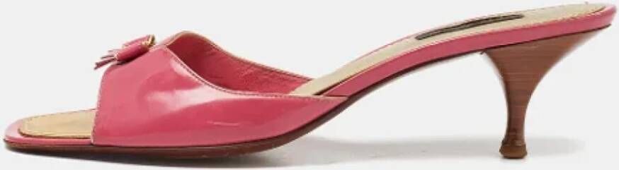 Louis Vuitton Vintage Pre-owned Leather sandals Pink Dames