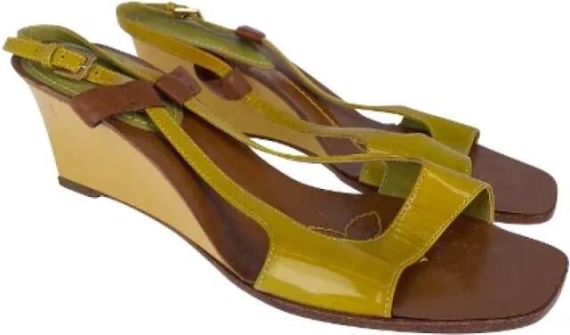 Louis Vuitton Vintage Pre-owned Leather sandals Yellow Dames