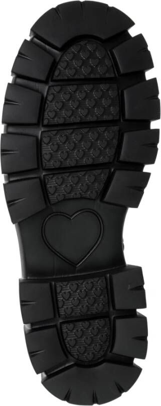 Love Moschino Stijlvolle veterschoenen voor dames Zwart Dames