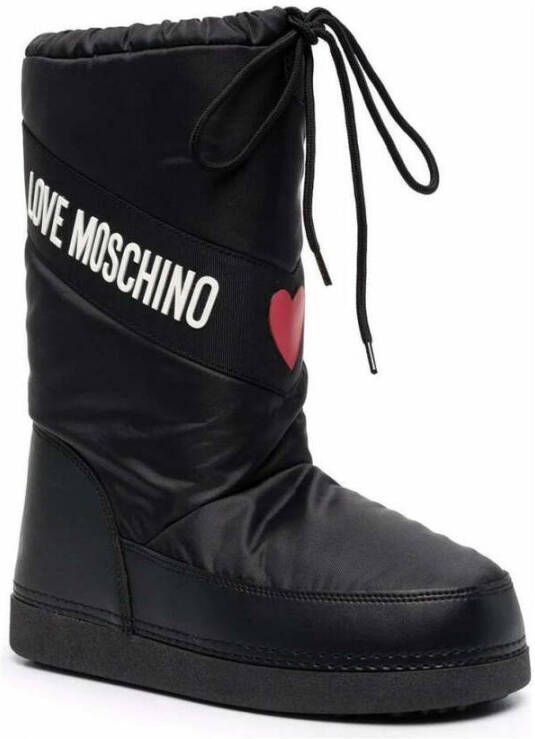 Love Moschino Laarzen met logoprint Zwart - Foto 3