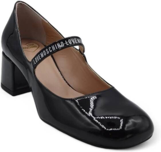 Love Moschino Ballerina Flats met 5cm Hak Black Dames