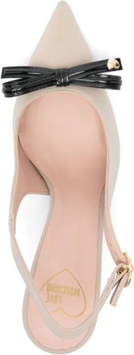 Love Moschino Beige Ballerina Schoenen voor Vrouwen Beige Dames