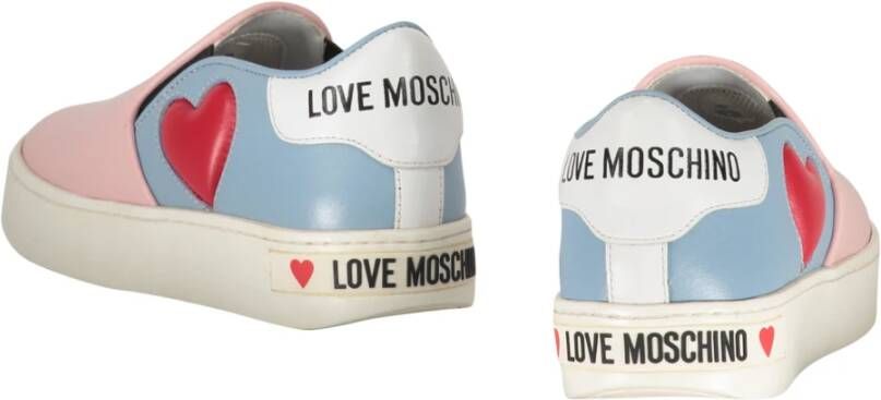 Love Moschino Casual Slip-On Sneakers met Contrasterende Inzetstukken Multicolor Dames