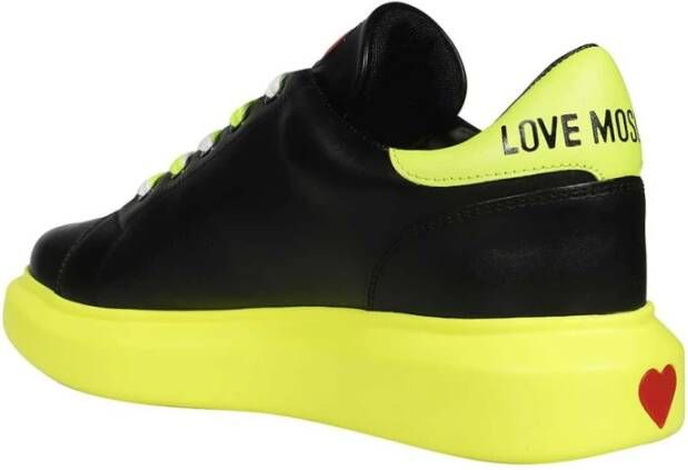 Love Moschino Contrasterende Low-Top Sneakers Black Dames