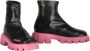 Love Moschino Contrasterende Zool Enkellaarzen Black Dames - Thumbnail 2