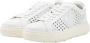 Love Moschino Dames Lage Sneakers van Leer White Dames - Thumbnail 8