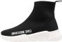 Love Moschino Zwarte sportieve sneakers met rubberen zool Black Dames - Thumbnail 11