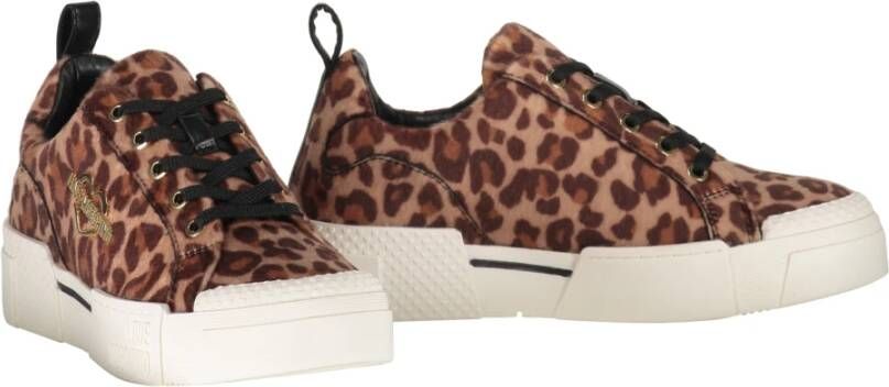 Love Moschino Dierenprint Lage Sneakers Multicolor Dames