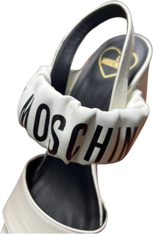 Love Moschino Elegante Hoge Hak Sandalen White Dames