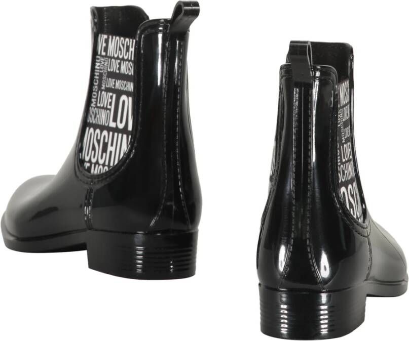 Love Moschino Enkellaarsjes met elastische inzetstukken Black Dames