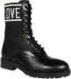 Love Moschino Enkellaarsjes met vetersluiting en elastiek Black Dames - Thumbnail 2