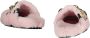 Love Moschino Faux Fur Slip-On Mules Pink Dames - Thumbnail 3