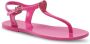 Love Moschino Platte Sandalen voor Dames Collectie Primavera Verano Rood Dames - Thumbnail 7