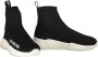 Love Moschino Gebreide Sneakers met Achterlogo Detail Black Dames - Thumbnail 2