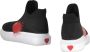 Love Moschino Gebreide sok-stijl sneakers met contrasterende inzetstukken Black Dames - Thumbnail 3