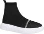 Love Moschino Geglitterde Gebreide Sok-Sneakers Black Dames - Thumbnail 2