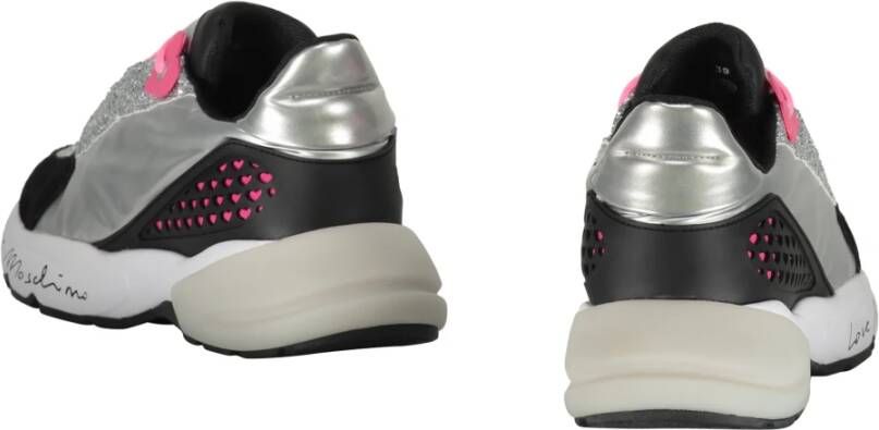 Love Moschino Glitter Low-Top Sneakers met Kleurrijke Veters Multicolor Dames