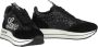 Love Moschino Glitter Low-Top Sneakers met Suede Inserts Black Dames - Thumbnail 2